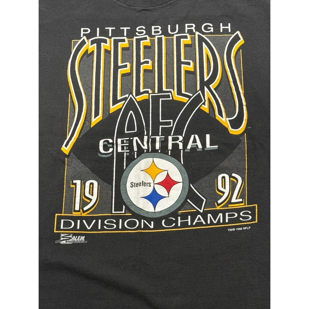 Vintage Salem 1992 Pittsburgh Steelers AFC Central Division Champs T-Shirt XL